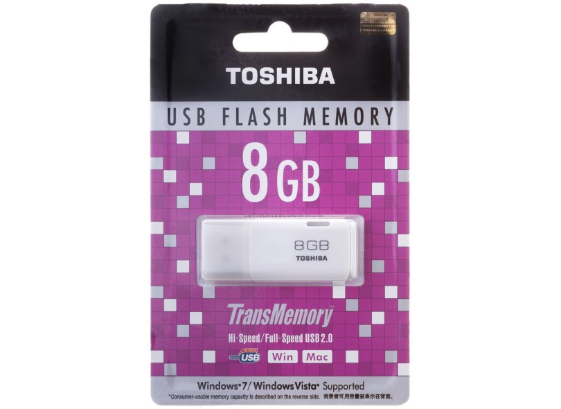 Pen Drive Toshiba 8 GB USB 2.0 THNU008GB-TBR
