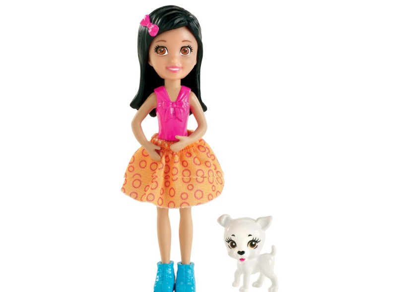 Boneca Polly Lea com Cachorrinho Mattel