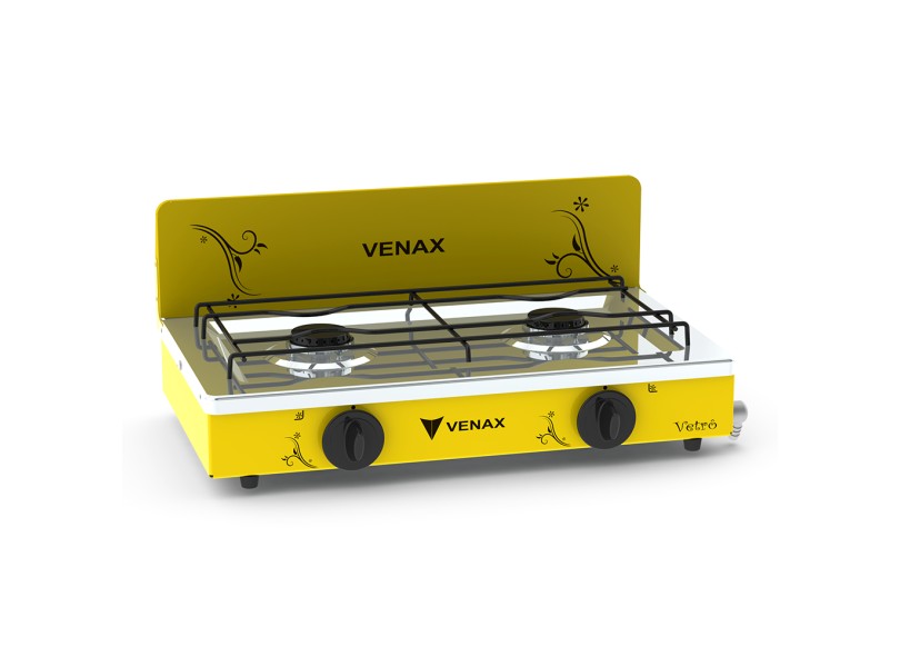 Fogão de Mesa Venax 2 Bocas Flamalar Vetrô