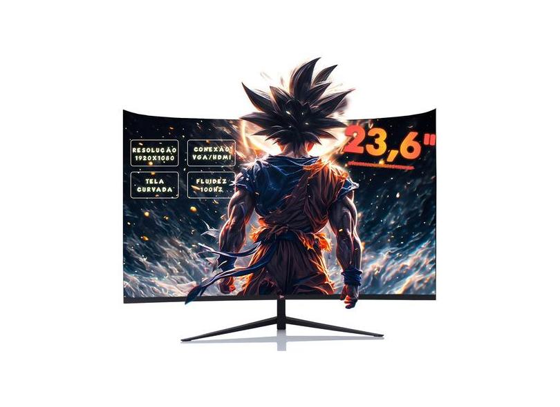 Monitor Gaming Serie Tela Led Curva 23,6'' 100hz 1ms Full Hd D-GR236