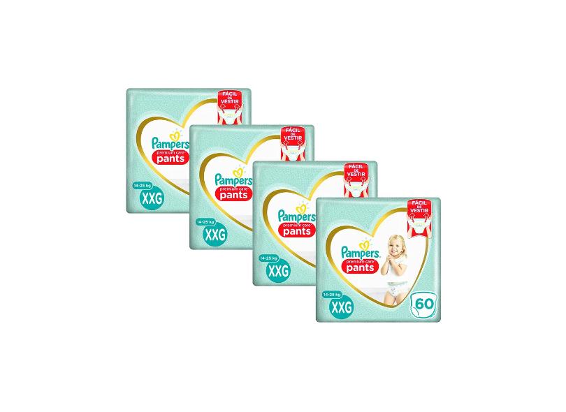 Fralda de Vestir Pampers Pants Premium Care Top XXG 60 Und 14 - 25kg