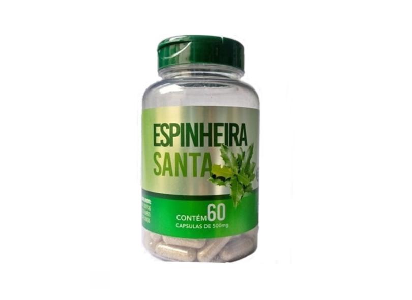 Espinheira Santa 60 Caps 500mg Dores de estômago e Gastrite com o ...
