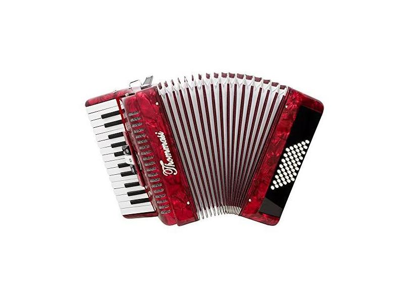 Acordeon 48 Baixos 26 Teclas TA 4803 Vermelho Thommasi