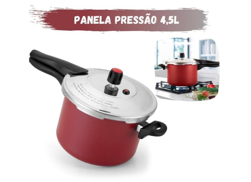 Panela De Pressão Antiaderente Segurança Premium 4.5 Litros