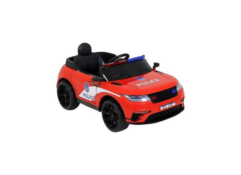 Carrinho Elétrico Polícia Drift 12V Vermelho C/ Controle Remoto P/ Cri