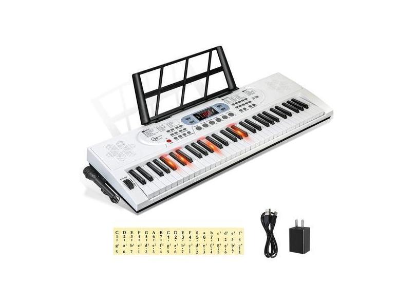 Teclado e piano Hricane Lighted Keys de 61 teclas para todas as idades