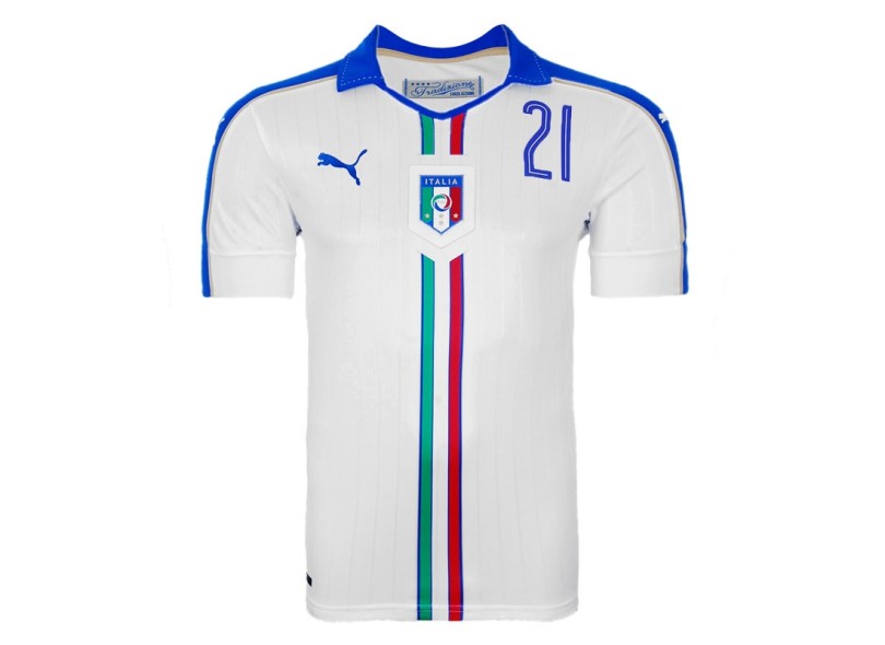 Camisa Torcedor Itália II 2016 com Número Puma