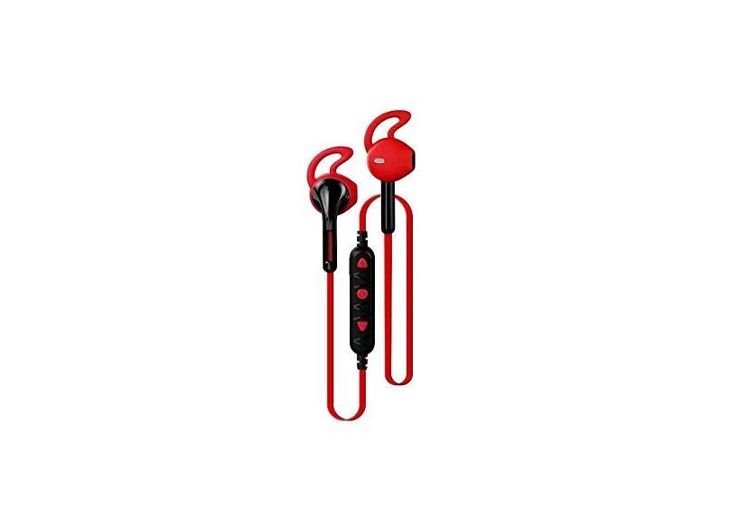 C3Tech Fone de Ouvido Intra EP-TWS-10RD Bluetooth BT5.0 Vermelho