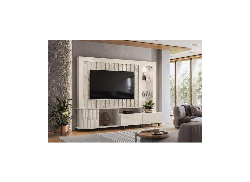 Home Theater Le Mans para TV até 70 polegadas - Calacata/Off White - M