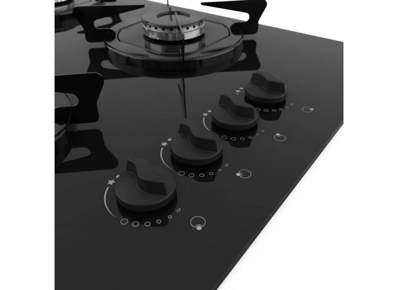 Cooktop Fogatti FGT 4B TC Flange Esmaltado 4 Bocas Acendimento