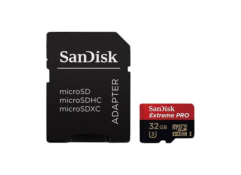 Cartão de Memória Micro SDHC com Adaptador SanDisk Extreme Pro 32 GB SDSDQXP-032G