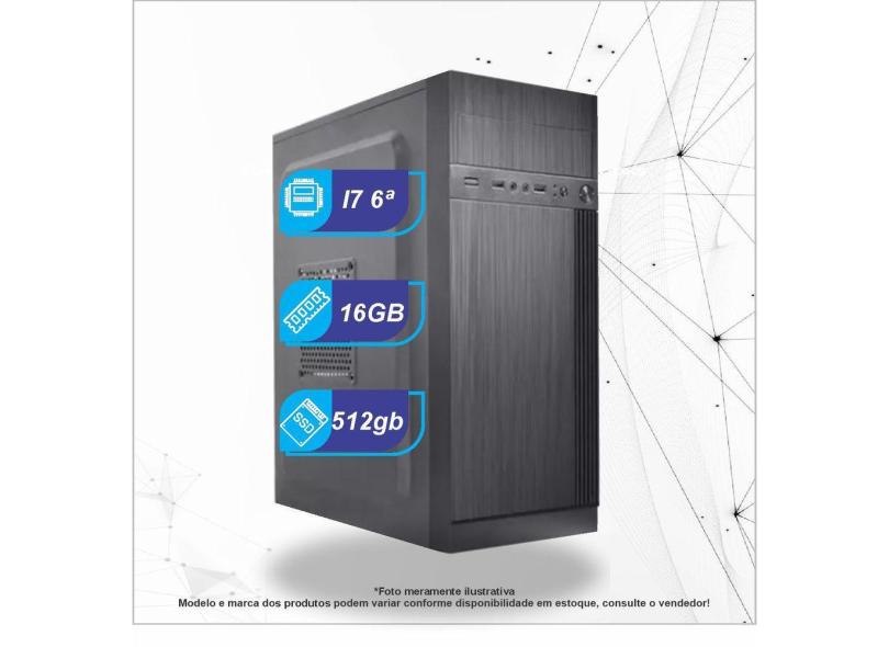 Computador Novo, Core I7, 16gb DDR4, SSD 512gb, Wi-Fi