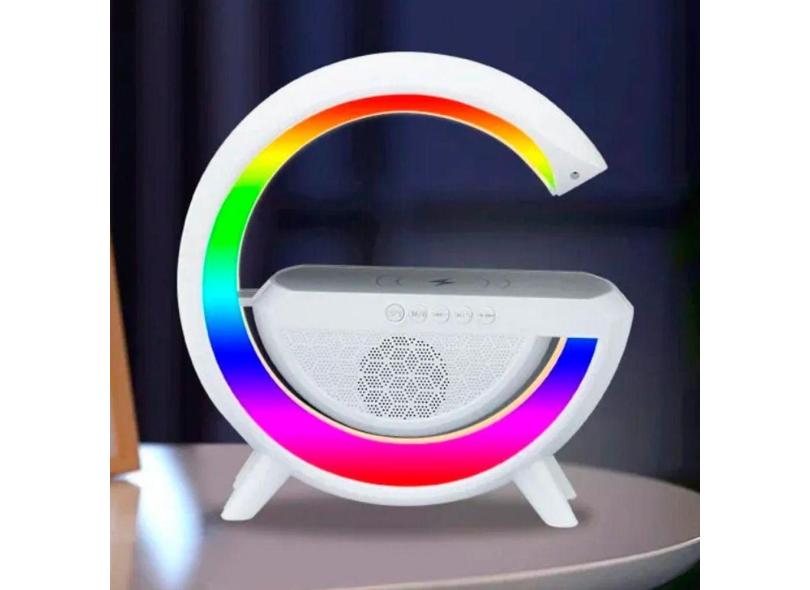 Luminária G Speaker Caixa Som Indução Rgb Bluetooth