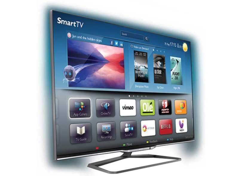 TV LED 47" Smart TV Philips Série 8000 3D Full HD 4 HDMI 47PFL8008G/78