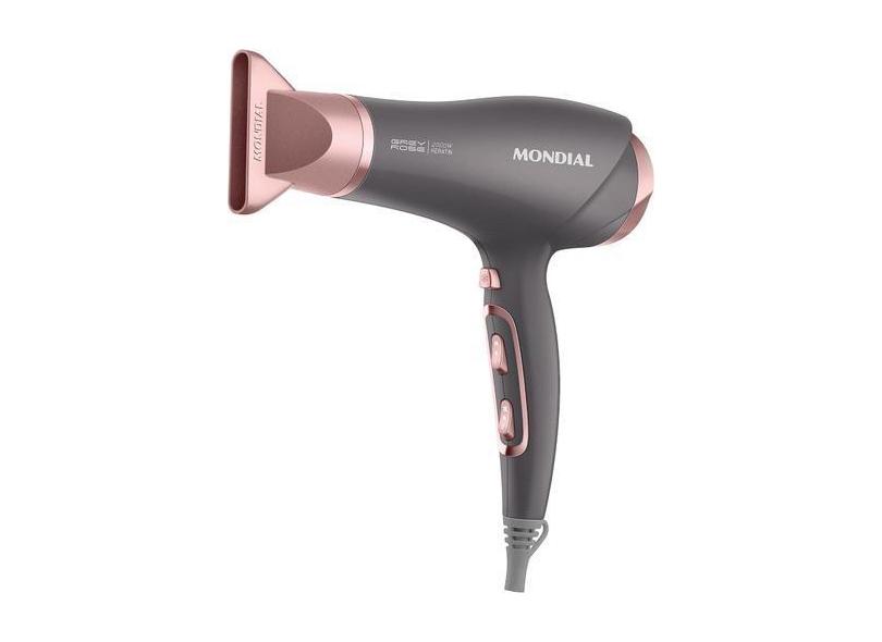 Secador De Cabelo Mondial Keratin Grafite E Rosé - 2000W 2 Velocidades