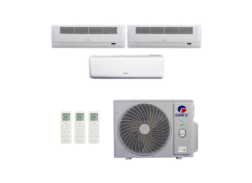 Ar-Condicionado Multi Split Inverter R-32 Gree 36.000 (1x Evap HW 9.000 + 2x Evap Cassete 1 Via 22.000) Quente/Frio 220V
