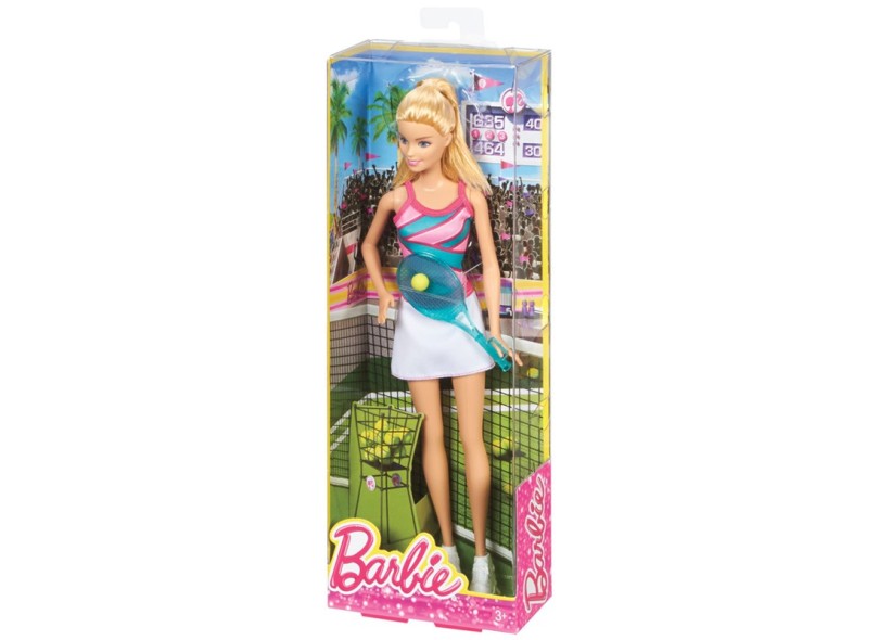 Boneca Barbie Quero Ser Jogadora de Tênis Mattel