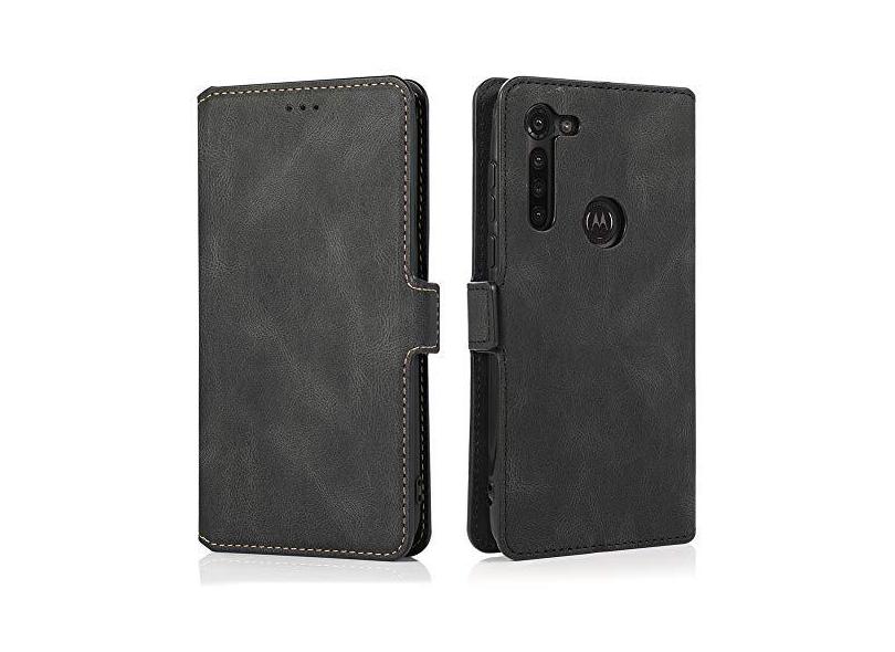 SHUNDA Capa para Motorola Moto G8 Power, capa carteira magnética ultrafina  de couro com compartimentos para cartões, capa protetora fina para Motorola  Moto G8 Power (6,5\