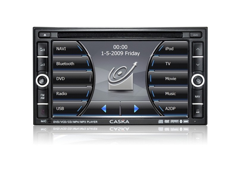 Central Multimídia Automotiva Caska Tela TouchScreen 7 " USB Bluetooth GPS TV Digital CA1624H