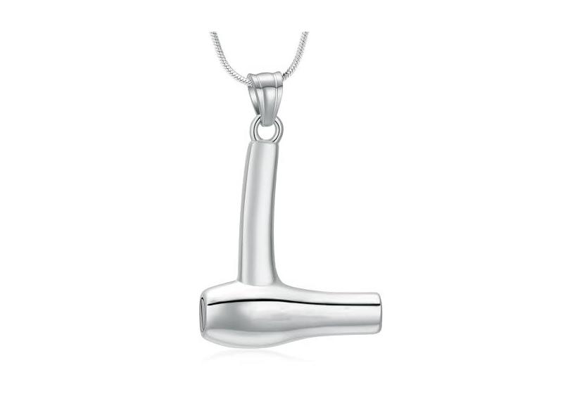 AIWENXI Joias de cremação para cinzas, secador de cabelo, urnas, colares para homens e mulheres, lembranças de aço inoxidável, joias com pingente de cinzas humanas para animais de estimação, Aço