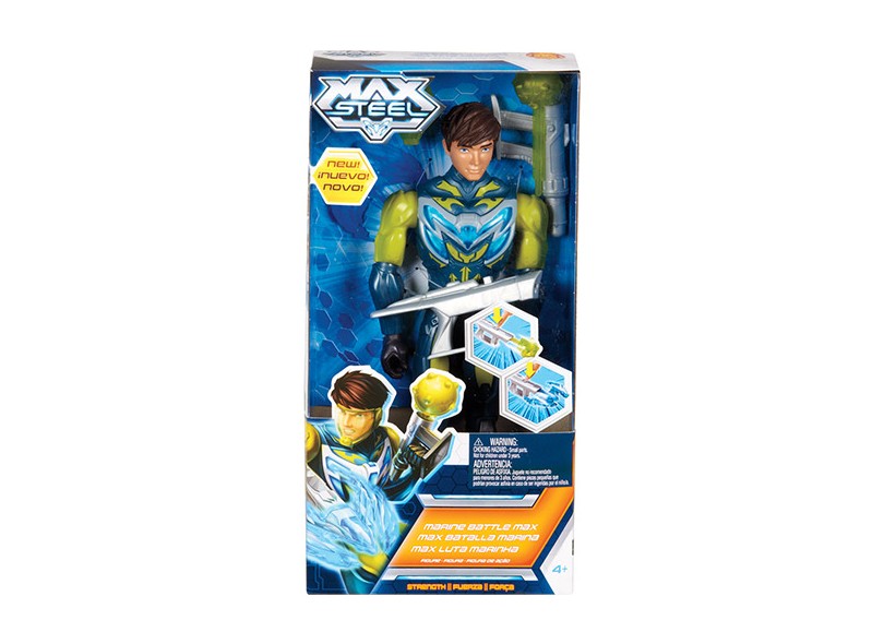 Boneco Max Steel Luta Marinha - Mattel