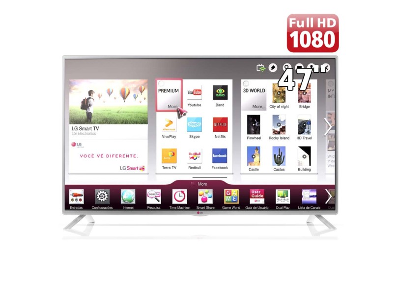 TV LED 47" Smart TV LG Full HD 3 HDMI 47LB5800