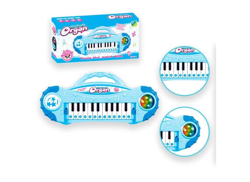 Brinquedo Piano Teclado Infantil Musical Reflete Luzes Coloridas 22 Teclas