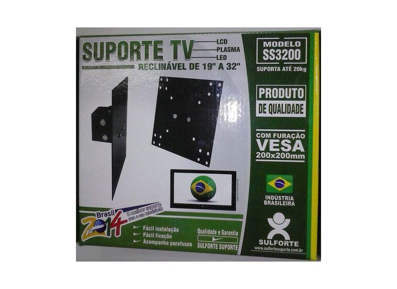 Suporte para TV LCD/LED/Plasma Parede 19" à 32" Sulforte SS3200
