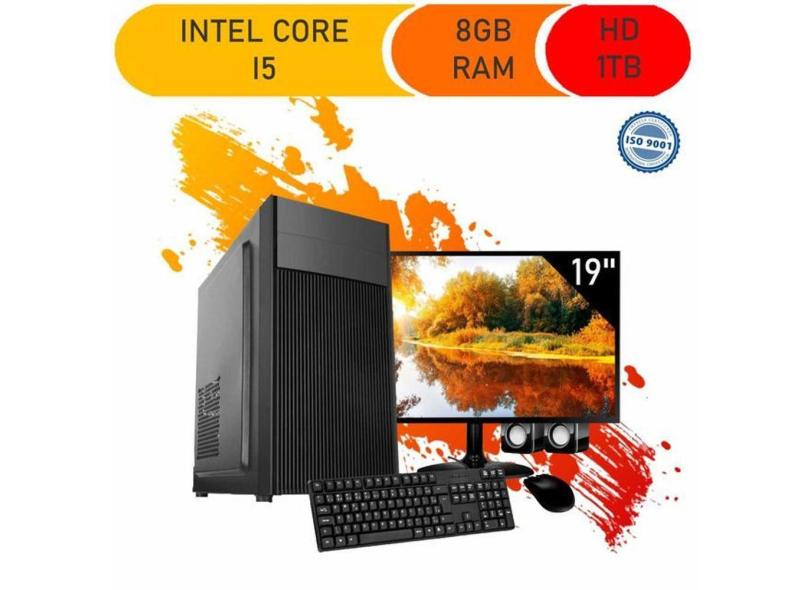 Computador Completo Corporate I5 8Gb Hd 1Tb Monitor 19