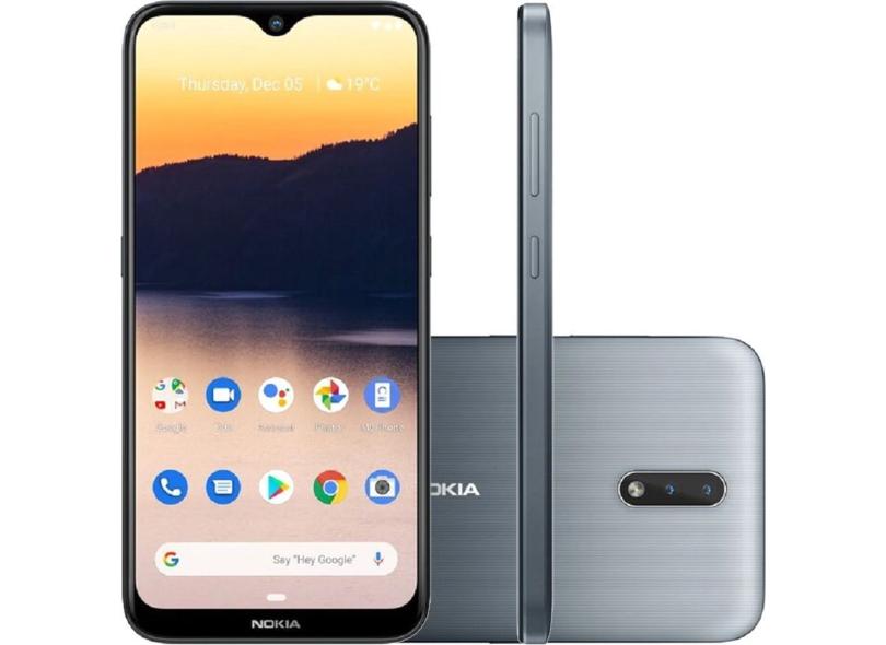 Smartphone Nokia 2.3 32GB Câmera Dupla MediaTek Helio A22 Android 9.0 (Pie)