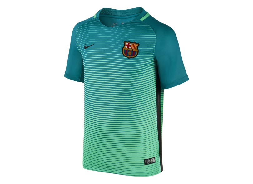 Camisa Torcedor infantil Barcelona III 2016/17 sem Número Nike