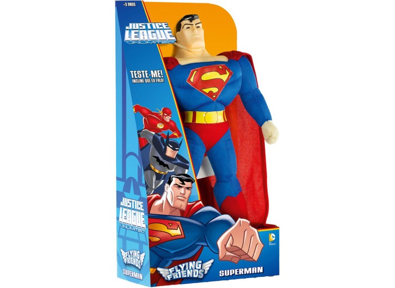 Boneco Liga da Justiça Super Homem Flying Friends 3761 - DTC