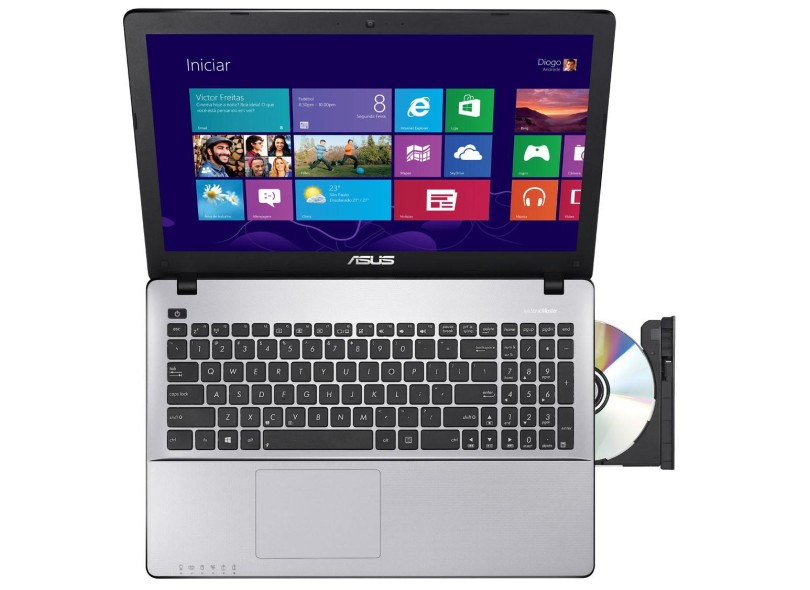 Notebook Asus Intel Core i5 3317U 3ª Geração 6 GB de RAM HD 500 GB LED 15,6" Windows 8 X550CA-BRA-XX502H