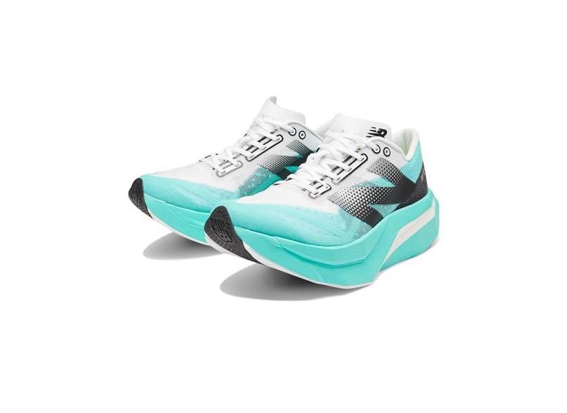 New Balance FuelCell SuperComp Elite V4 Tênis de corrida feminino, Cyber Jade/Branco/Preto, 36