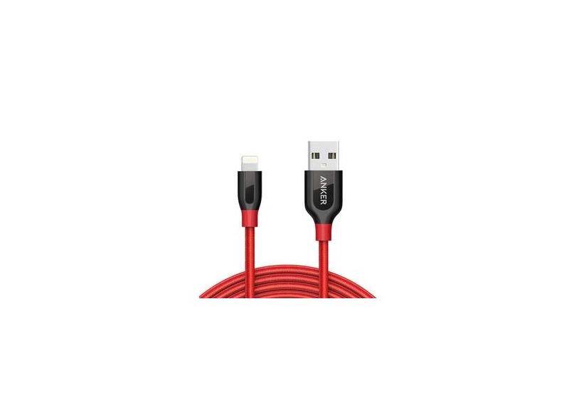 Cabo Lightning Anker Powerline+ 3 Metros Vermelho com o Melhor Preço
