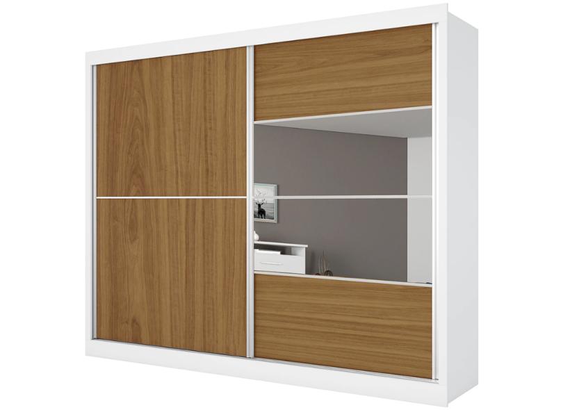 Guarda-Roupa Casal 2 Portas 4 Gavetas com Espelho Londres Flex Europa Móveis
