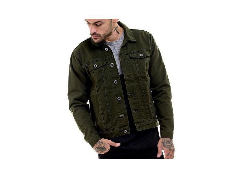 Jaqueta masculina best sale slim fit militar