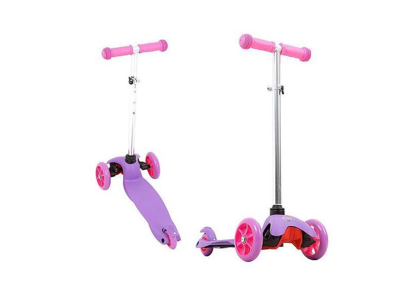 Patinete Para Meninas Best Race Com 3 Rodas Roxo Bbr Toys