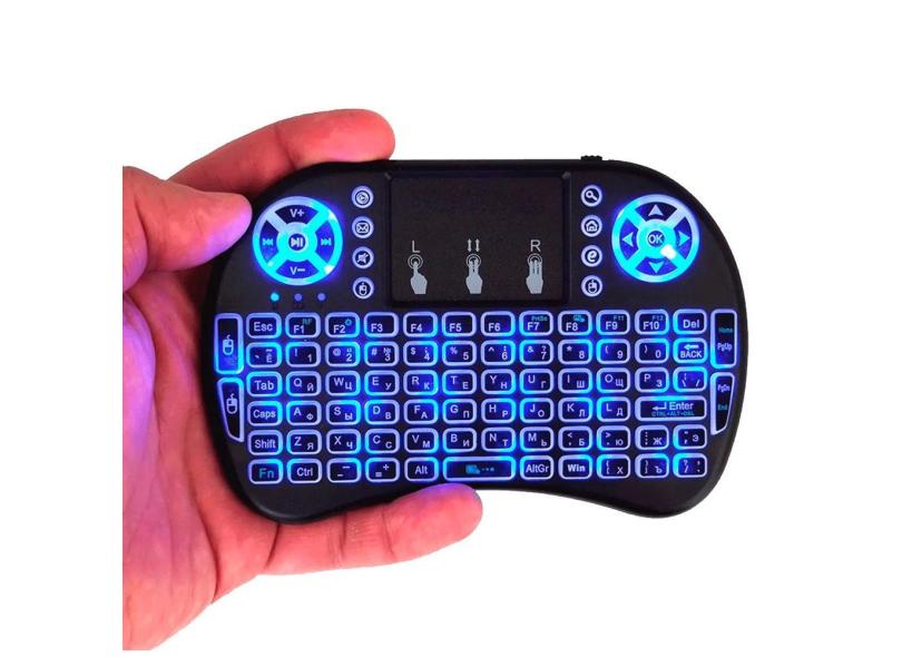 Teclado Mini com Touch e Iluminação LED Perfeito para Smart TV e Console