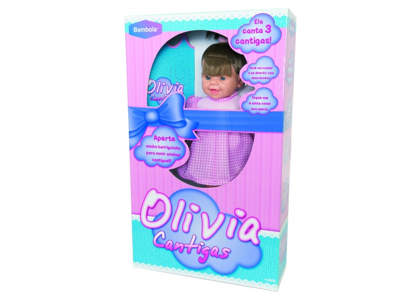 Boneca Olivia Cantigas Bambola Brinquedos