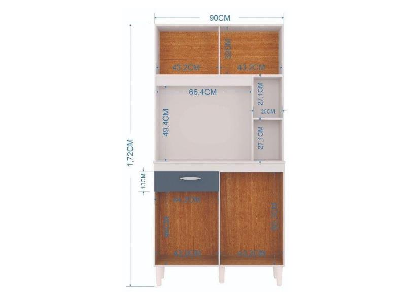 Cozinha Compacta 1 Gaveta 4 Portas Duda A881 Poquema