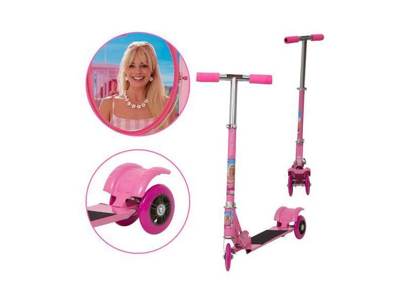 Patinete Infantil Menina Barbie Até 50Kg Ferro Para Crianças - Toys 2U