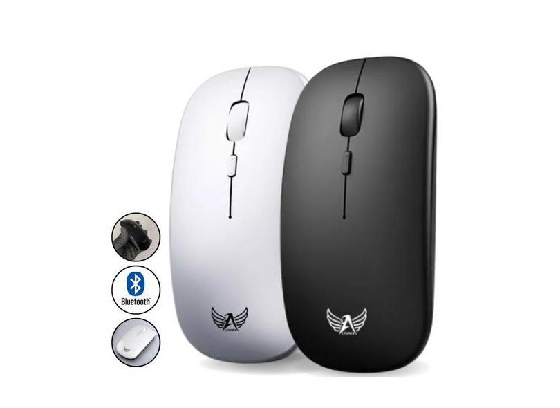 Mouse Óptico Sem Fio Wireless Slim 1600 Dpi Notebook Pc Mac - 01Esport