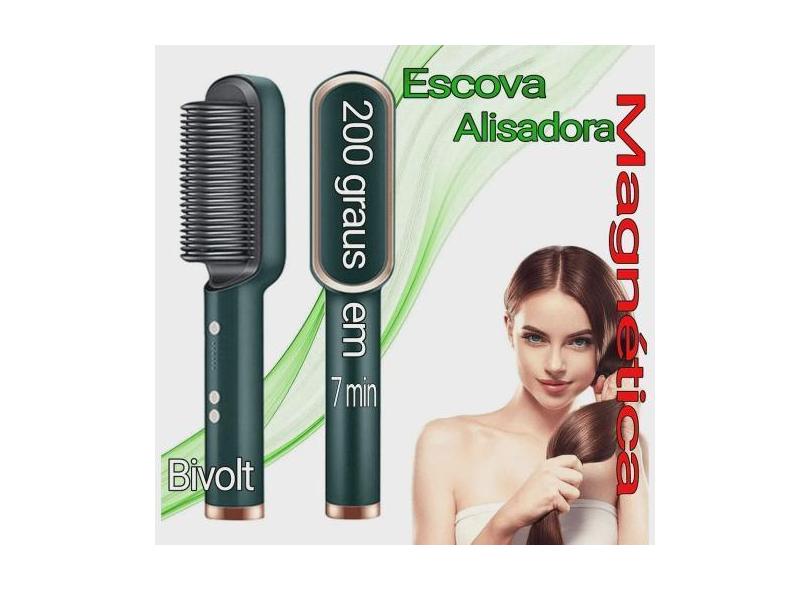 Escova Alisadora E Secadora Profissional Seca Alisa E Modela Cabelo Al