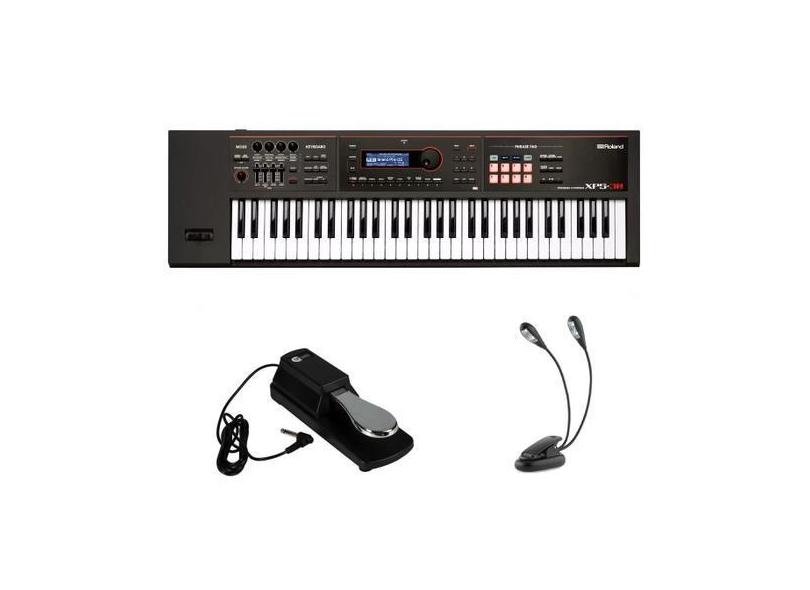 Kit Teclado Roland Xps30 Com Luminária E Pedal Sustain