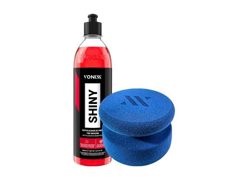 Shiny 500ml Vonixx Pneu Pretinho Aplicador Anatômico