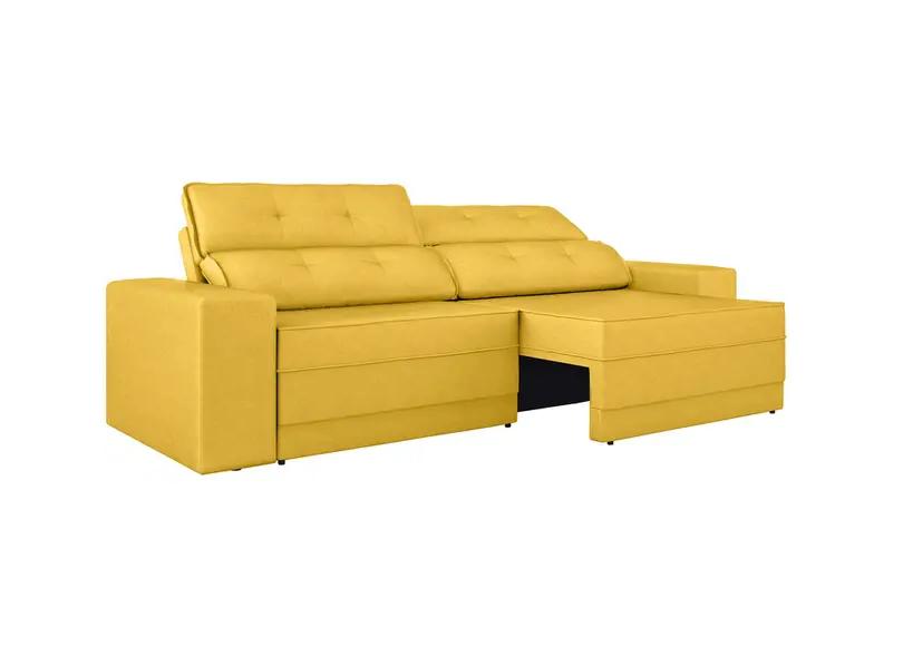 Sofá Reclinável Retrátil Suede Leon 250cm Next Sofás
