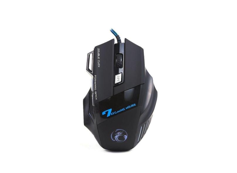Mouse Gamer Black X7 Optico Usb 3200 dpi Com 7 Botões E Led