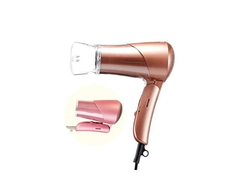 Secador de cabelo dobrável, secador de cabelo profissional AC 1200W negativo iônico secador de cabelo infravermelho distante com 2 configurações de calor frio para casa, portátil para viagem, cabelo