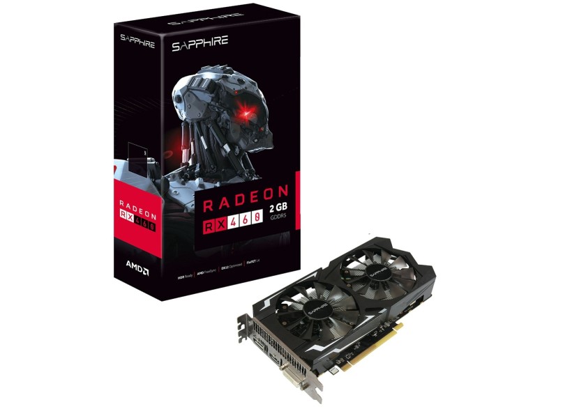 Placa de Video ATI Radeon RX 460 2 GB GDDR5 128 Bits Sapphire RX 460 2G D5
